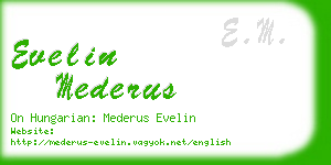 evelin mederus business card